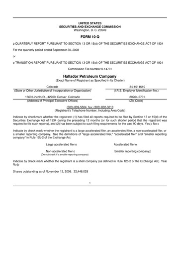 Thumbnail Hallador Energy Company
 10-Q Quarterly Report FY 