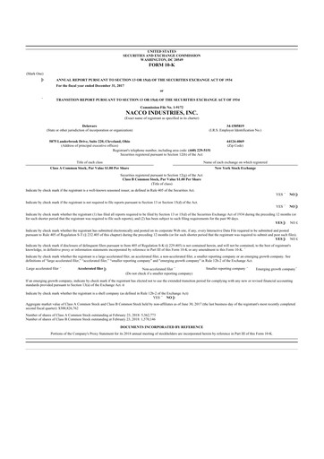 Thumbnail NACCO Industries
 10-K Annual Report 2017