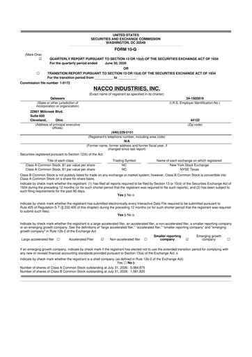 Thumbnail NACCO Industries
 10-Q Quarterly Report FY2026 