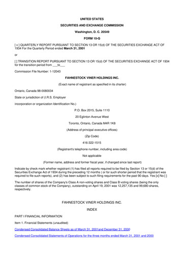 Thumbnail Oppenheimer Holdings
 10-Q Quarterly Report FY 