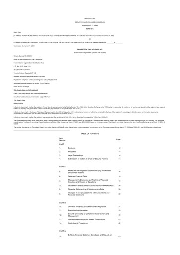 Thumbnail Oppenheimer Holdings
 10-K Annual Report 