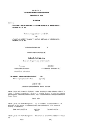Thumbnail Astec Industries
 10-Q Quarterly Report FY 