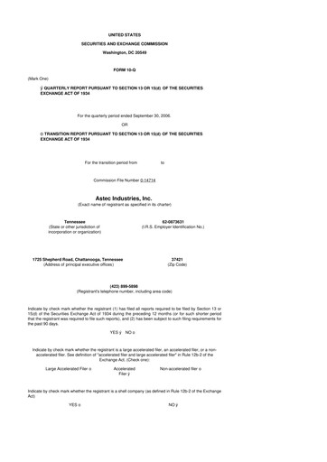 Thumbnail Astec Industries
 10-Q Quarterly Report FY 