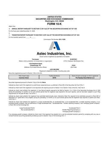 Thumbnail Astec Industries
 10-K Annual Report 2025