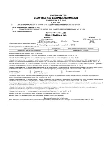 Thumbnail Harley-Davidson
 10-K Annual Report 2025