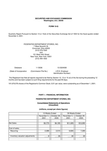 Thumbnail Macy's
 10-Q Quarterly Report FY 
