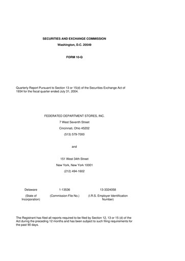 Thumbnail Macy's
 10-Q Quarterly Report FY 