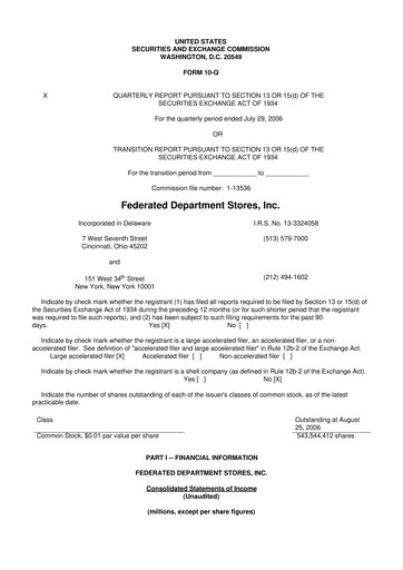 Thumbnail Macy's
 10-Q Quarterly Report FY 