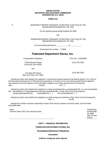 Thumbnail Macy's
 10-Q Quarterly Report FY 