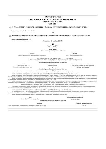 Thumbnail Macy's
 10-K Annual Report 2019