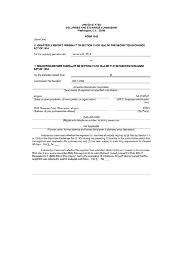 Thumbnail American Woodmark
 10-Q Quarterly Report FY2014 