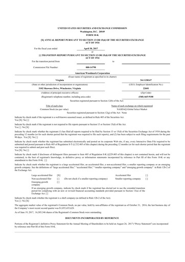 Thumbnail American Woodmark
 10-K Annual Report 2017
