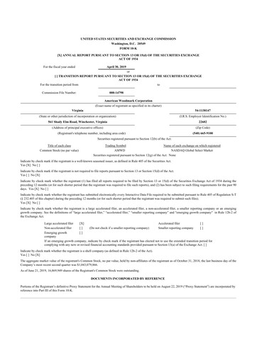 Thumbnail American Woodmark
 10-K Annual Report 2019