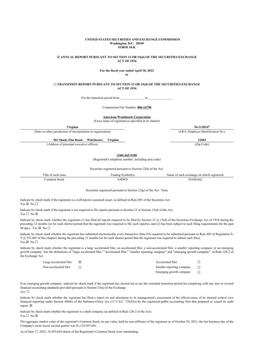 Thumbnail American Woodmark
 10-K Annual Report 2022