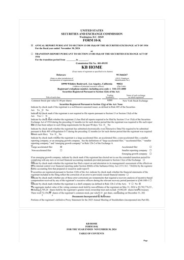 Thumbnail KB Home
 10-K Annual Report 2024