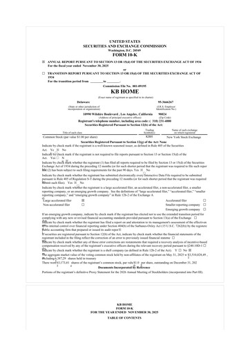 Thumbnail KB Home
 10-K Annual Report 2025