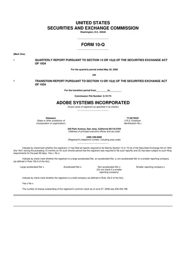 Miniature Adobe 10-Q Rapport trimestriel  