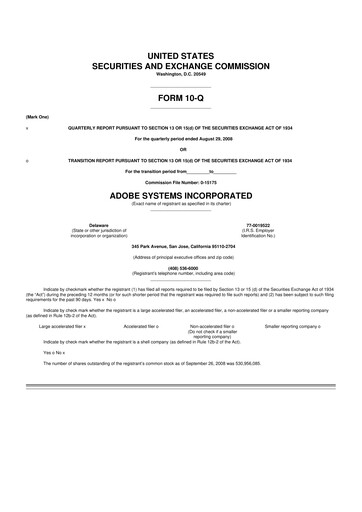 Miniature Adobe 10-Q Rapport trimestriel  