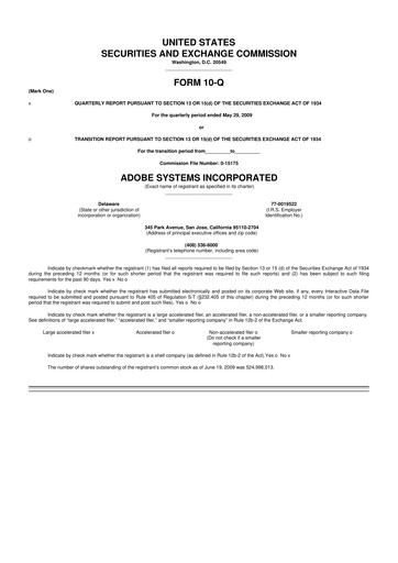 Miniature Adobe 10-Q Rapport trimestriel  