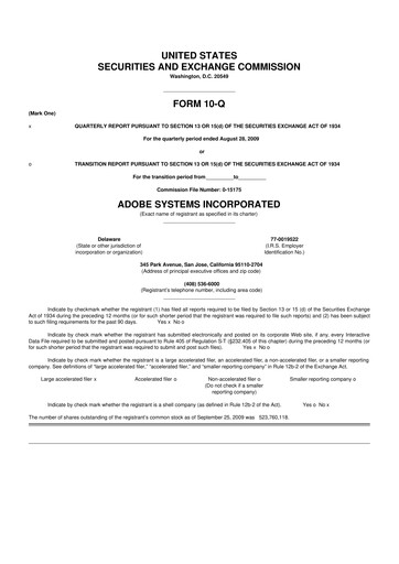 Miniature Adobe 10-Q Rapport trimestriel  