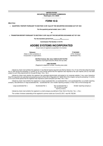 Miniature Adobe 10-Q Rapport trimestriel  