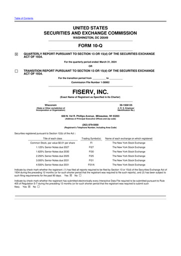 Vorschaubild Fiserv 10-Q Quartalsbericht 2024 