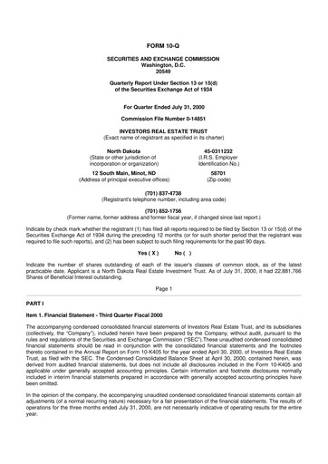 Thumbnail Centerspace 10-Q Quarterly Report FY 