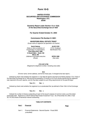 Thumbnail Centerspace 10-Q Quarterly Report FY 