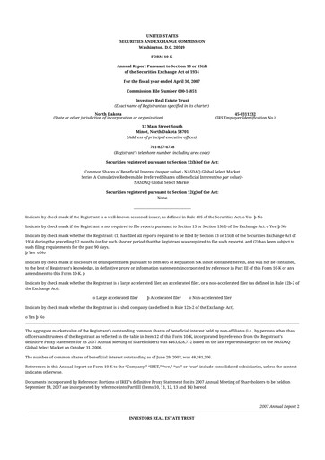 Thumbnail Centerspace 10-K Annual Report 