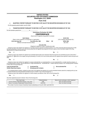 Thumbnail Centerspace 10-Q Quarterly Report FY2024 