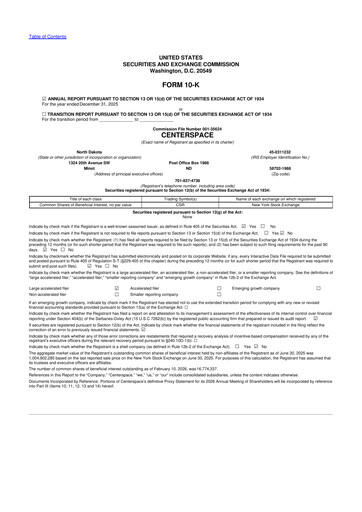 Thumbnail Centerspace 10-K Annual Report 2025