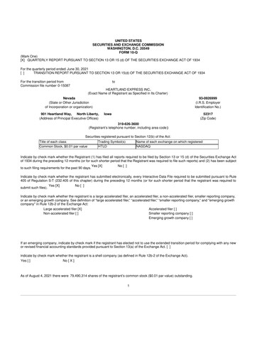 Vorschaubild Heartland Express 10-Q Quartalsbericht 2021 