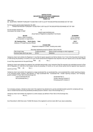 Vorschaubild Heartland Express 10-Q Quartalsbericht 2024 