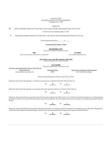 Thumbnail M/I Homes
 10-K Annual Report 2023