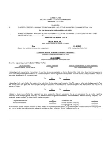 Thumbnail M/I Homes
 10-Q Quarterly Report FY2024 