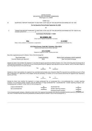 Thumbnail M/I Homes
 10-Q Quarterly Report FY2026 Q3
