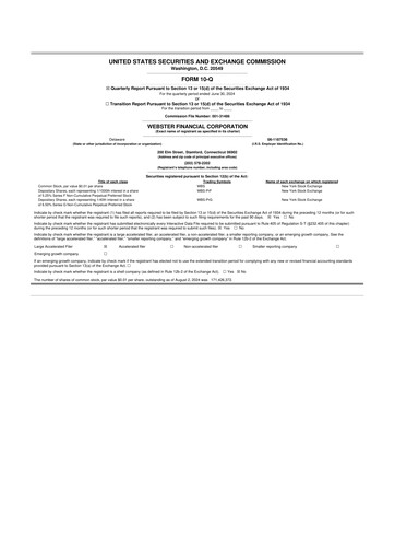 Thumbnail Webster Financial 10-Q Quarterly Report FY2024 