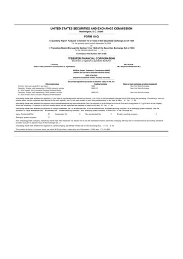 Thumbnail Webster Financial 10-Q Quarterly Report FY2024 