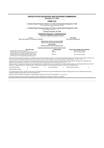 Thumbnail Webster Financial 10-Q Quarterly Report FY2025 