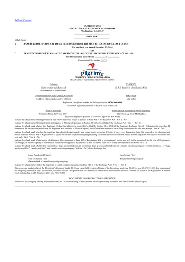 Thumbnail Pilgrim's Pride
 10-K Annual Report 2016