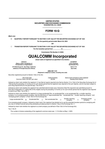 Vorschaubild QUALCOMM 10-Q Quartalsbericht 2023 
