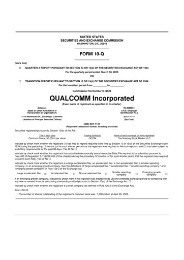 Vorschaubild QUALCOMM 10-Q Quartalsbericht 2025 