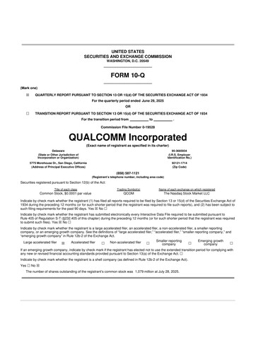 Vorschaubild QUALCOMM 10-Q Quartalsbericht 2025 