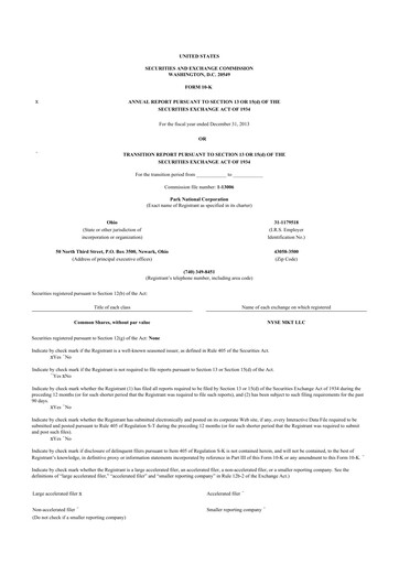 Thumbnail Park National Corp 10-K Annual Report 2013