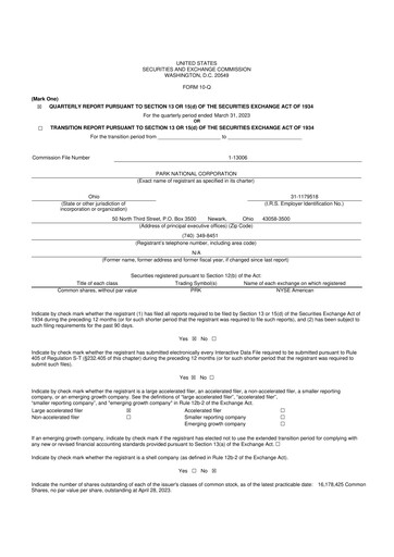 Thumbnail Park National Corp 10-Q Quarterly Report FY2023 