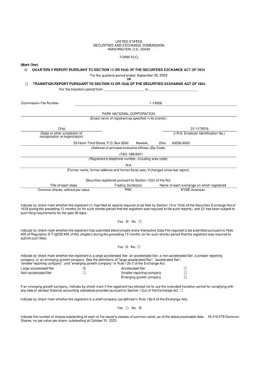 Thumbnail Park National Corp 10-Q Quarterly Report FY2023 