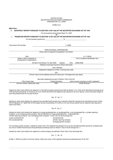Thumbnail Park National Corp 10-Q Quarterly Report FY2025 