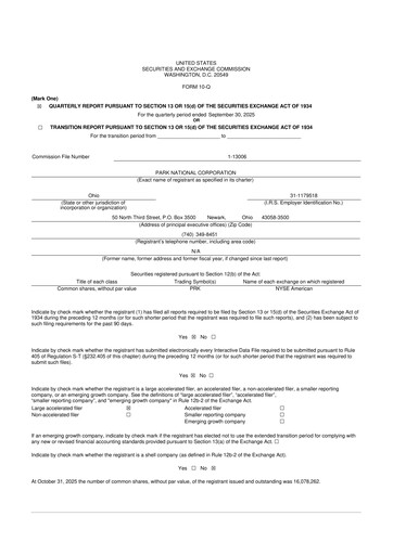 Thumbnail Park National Corp 10-Q Quarterly Report FY2025 