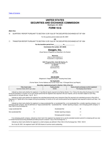 Thumbnail Axogen 10-Q Quarterly Report FY2021 