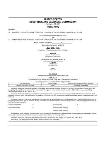 Thumbnail Axogen 10-Q Quarterly Report FY2022 